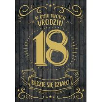Kukartka Karnet B6 PR-102 Urodziny 18 - Kukartka