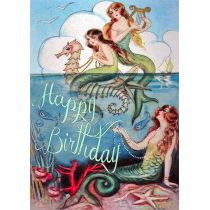 Karnet B6 z kopertą Urodziny Syrenka