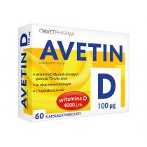 Avetin D 4000 j.m, suplement diety, 60 kapsułek Duży wybór produktów | Dostawa kurierem DHL za 10.90zł !!!| Szybka wysyłka do 2 dni roboczych! | 3680061