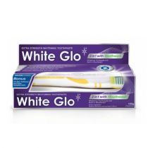 White Glo White Glo 2 in 1 with Mouthwash wybielająca pasta do zębów z płynem do płukania + szczoteczka do zębów 150g