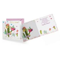 Kukartka Karnet kw DK-684 Imieniny kaktus - Kukartka