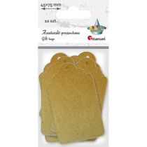 Zawieszka prezentowa kartonowa kreda 45x75mm 10szt - Titanum