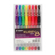Fandy Długopis żelowy Rubby Neon 8 kolorów