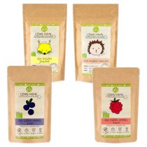 Helpa Kaszka jaglana + kaszka owsiana + łyżka malina + łyżka jagoda Zestaw 2 x 200 g + 2 x 40 g Bio
