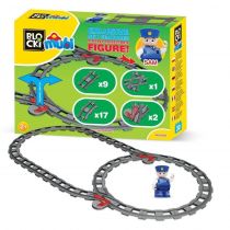 klocki-blocki TORY KOLEJOWE 29 EL. DO KOLEJKI MUBI + FIGURKA CZ15397