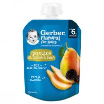 Gerber Deser w tubce gruszka, suszona śliwka po 6. miesiącu 80 g