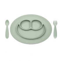 Ezpz Komplet naczyń silikonowych Mini Feeding Set pastelowa zieleń