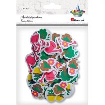 Naklejki piankowe kwiaty konewki drzewa 70szt
