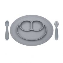 Ezpz Komplet naczyń silikonowych Mini Feeding Set szary