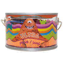Piasek UltraPiasek puszka 200g 5 foremek pomarańczowy foremki Zamek