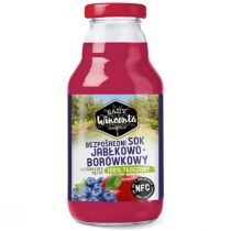 Sady Wincenta Sok 100% jabłkowo-borówkowy naturalnie mętny tłoczony NFC 330 ml
