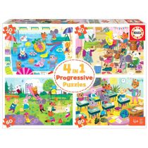 G3 Puzzle 20+40+60+80 Dzień w szkole