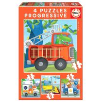 Educa 17144 Progressive Puzzles Rescue Patrol 6 + 9 + 12 + 16