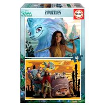 Educa 18882 - paski Disney i ostatni smok 2 puzzle po 48 części, od 4 lat, wielokolorowe 18882