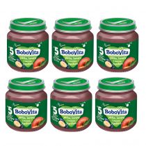 BoboVita Banany jabłka i owoce jagodowe po 5 miesiącu zestaw 6 x 125 g