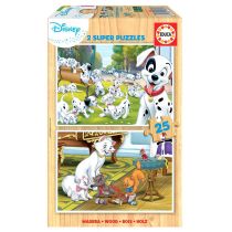 Educa Borras Borras - 2X25 Disney Animals Dalmatyńczy+Aristocats Puzzle (18082) 18082