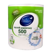 Delikato Ręcznik Papierowy 2 Warstwy 500 LISTKóW