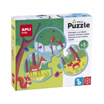 Apli Kids Kids - Puzzle Trzyczęściowe Zwierzęta i Ich Środowisko 3+