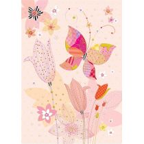 Turnowsky Turnowsky Karnet B6 + koperta Motyl różowy 458047