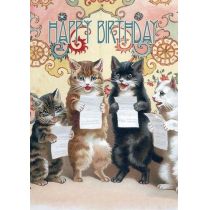 Karnet B6 z kopertą Urodziny Chór kotów Nowa