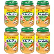 BoboVita Rosołek z kurczaka z ryżem po 6 miesiącu Zestaw 6 x 190 g