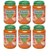 BoboVita Obiadek Warzywa z delikatną rybą po 8 miesiącu Zestaw 6 x 190 g