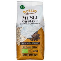 Ocelio Bezglutenowe musli z czekoladą i kokosem 375 g Bio