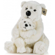 WWF Miś polarny mama z dzieckiem 28 cm