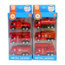 Auto Strażackie metalowe op.3 szt. SWEDE Q7127