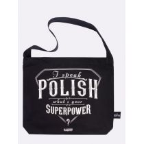 Absztyfikant Torba bawełniana I speak Polish czarna