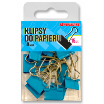 Klipsy do papieru Penmate Jasnoniebieskie 19 mm TT8325