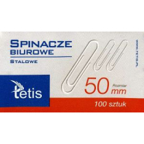 TETIS Spinacze biurowe 50 mm 100szt WIKR-041479