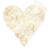 Karnet KWD z bilecikiem HS Ślub Serce Nowa