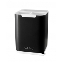 Vialli Design Ociekacz Livio Duo, czarny, 11x11x14,5 cm
