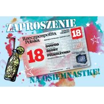 Armin Style Zaproszenie Urodziny Osiemnastka ZA-102 10 szt.