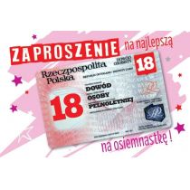 Armin Style Zaproszenie Urodziny Osiemnastka ZA-99 10 szt.