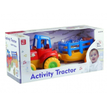 Lean Toys Duży traktor farmera i przyczepa dla malucha