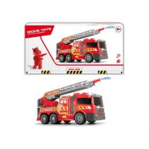 Dickie Toys 201137002 201137002-Fire Fighter, straż pożarna z wolnobiegiem, światło i dźwięk, ręczna pompa wodna, czerwona, 36 cm