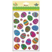 Naklejki papier w folii 3D pisanki kwiatki Nowa