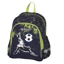 Herlitz Kick It Chłopiec School backpack Czarny, Zielony, Biały Poliester, Plecaki szkolne