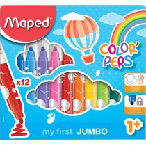 Maped flamastry trójkątne, Colorpeps Jumbo, 12 kolorów