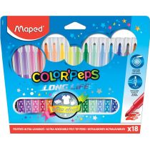 Maped Flamastry Colorpeps trójkątne 18 kolorów