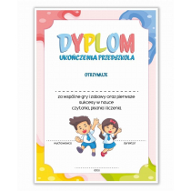 LearnHow Dyplom A4 ukończenia przedszkola - różowy 10 szt