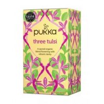 Pukka Three Tulsi BIO (liść zielonej, fioletowej i cytrynowej Tulsi) 20 sasz. 5060229010056