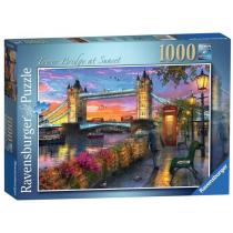 Фото - Пазли й мозаїки Ravensburger Puzzle 1000 elementów Zachód słońca nad Tower Bridge 