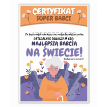 LearnHow Certyfikat A4 Dzień Super Babci 5szt