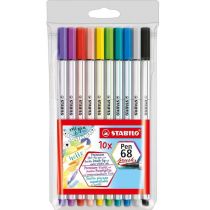 Flamastry Pen 68 brush 10 kolorów STABILO