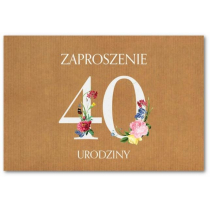 Trend Zaproszenie Urodziny 40 ZT38 10 szt.