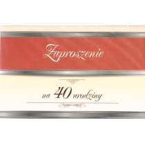Trend Zaproszenie Urodziny 40 ZT07 10 szt.