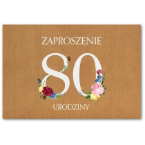 Trend Zaproszenie Urodziny 80 ZT42 10 szt.